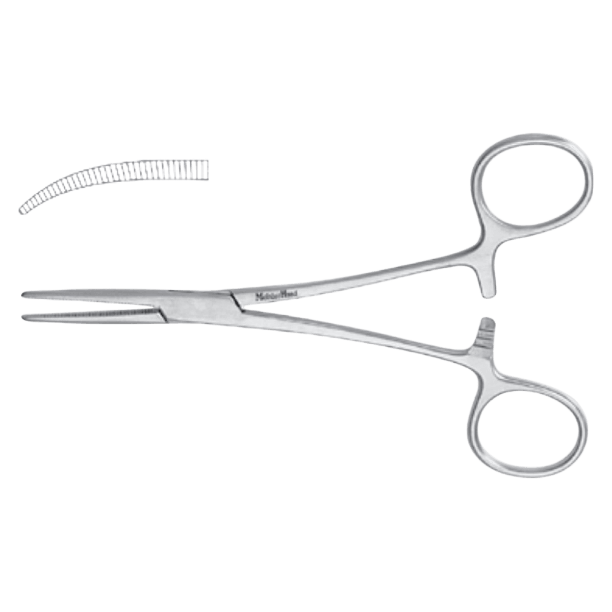 Meister-Hand Crile Forceps, Curved, 5-1/2" (14 cm), Stainless Steel, Autoclavable, Each