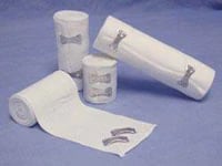 Cypress Medical Products Elastic Bandage with Clips, Latex-Free, 4" x 5 yd, 10 per Case
