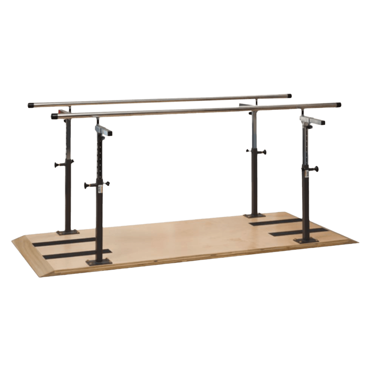 Clinton Industries Platform Parallel Bars, 7' Platform Mount, Stainless Steel/Hardwood