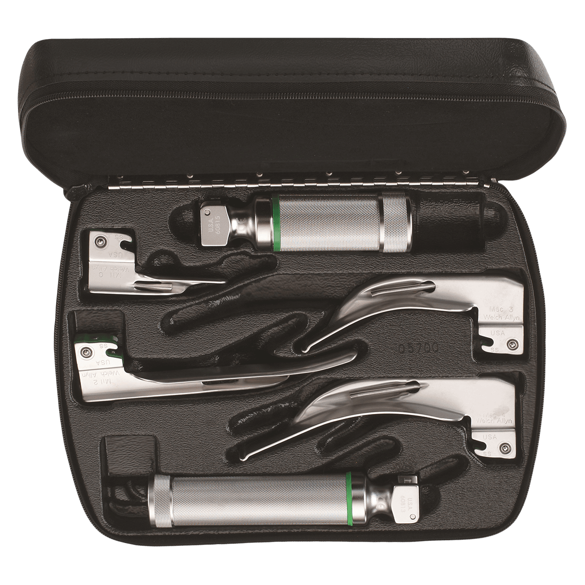 Welch-Allyn Universal Laryngoscope Set with "C" Handle & Stubby Blade