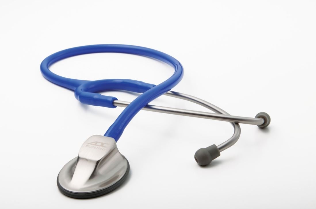 ADC Adscope 615 Classic Stethoscope, Adult, Royal Blue, Single Lumen Tubing
