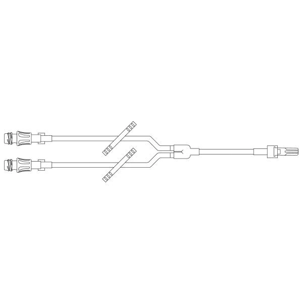 Baxter Interlink IV Catheter Extension Set, 5-1/2", 2 Y-Injection Sites, Male Luer Lock Adapter, 200/Case