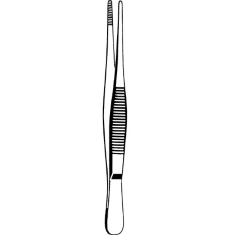 Sklar Instruments Econo Dressing Forceps, Thumb, Straight, 6", Stainless Steel, 12/Box