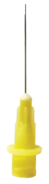 Secure-Lock Appli-Vac Bendable Irrigating Needle Tips, 27 Ga, 1", Yellow, 80/Pk, 314527