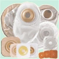 ConvaTec SUR-FIT Natura Stomahesive 2-Piece Skin Barrier, 4x4" Tan, Pre-Cut 1.75" Wafer, Flexible