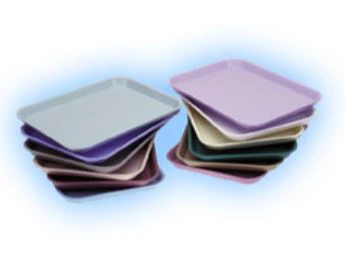 Plasdent Set-Up Flat Tray, Size A (Chayes), Light Blue, Polypropylene, 13-3/4" x 10-5/8" x 7/8", 300AF-2