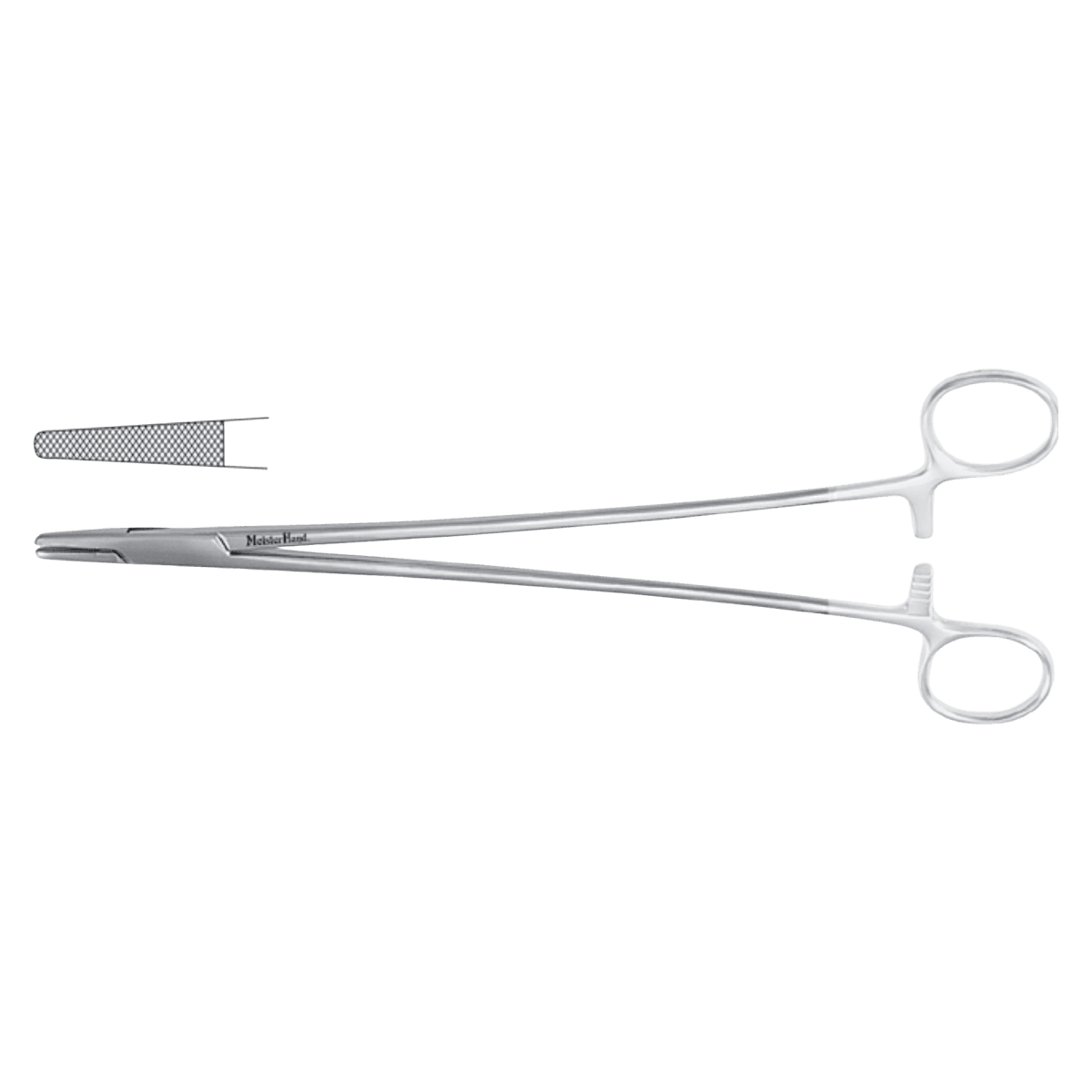 Meister-Hand Mayo-Hegar Needle Holder, Serrated Jaw, 10-1/2", Tungsten Carbide