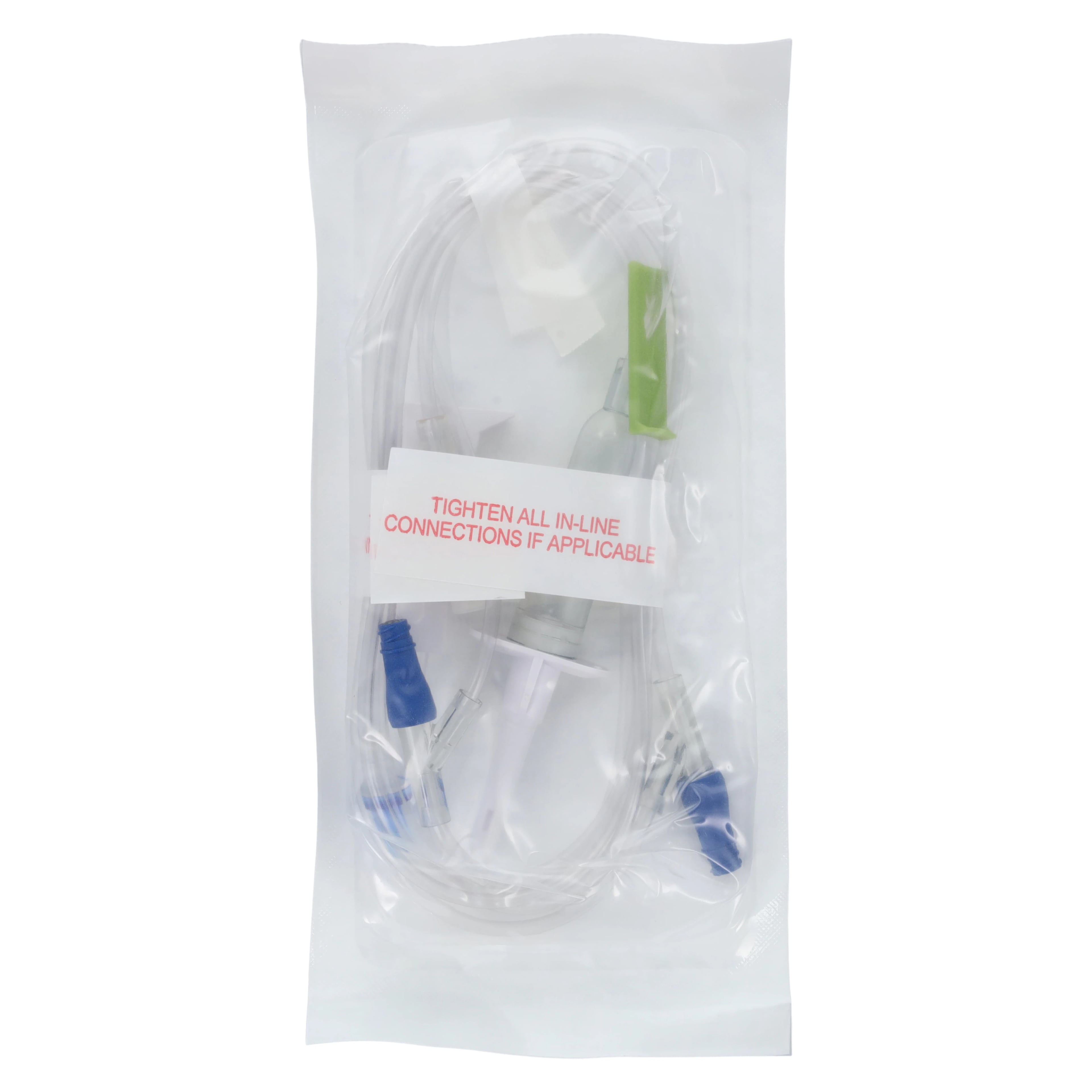 ICU Medical Bravo IV Administration Set, 2 Injection Sites, 15 Drops/mL, 106" Tubing, Rotating Male Luer Lock, 25/Case