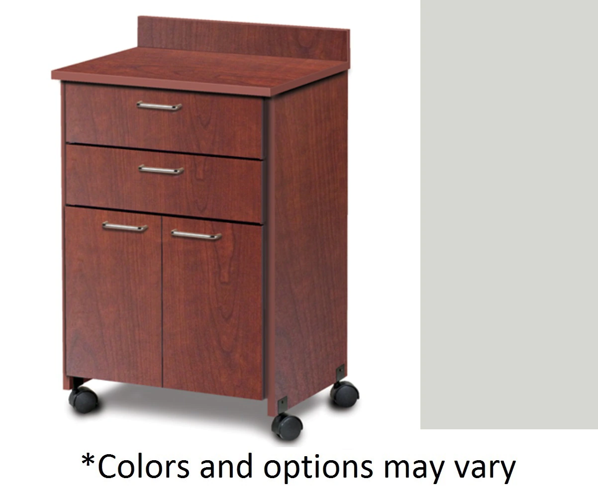 Clinton Industries Mobile Treatment Cabinet, 2-Door 2-Drawer, Laminate