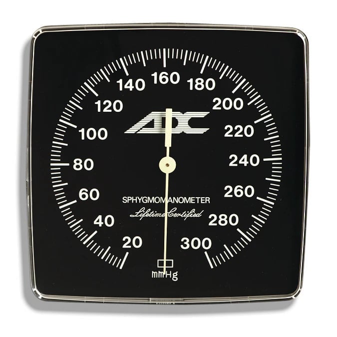 Diagnostix Aneroid Blood Pressure Gauge, Black, Luminescent Dial, Latex-Free (Each)