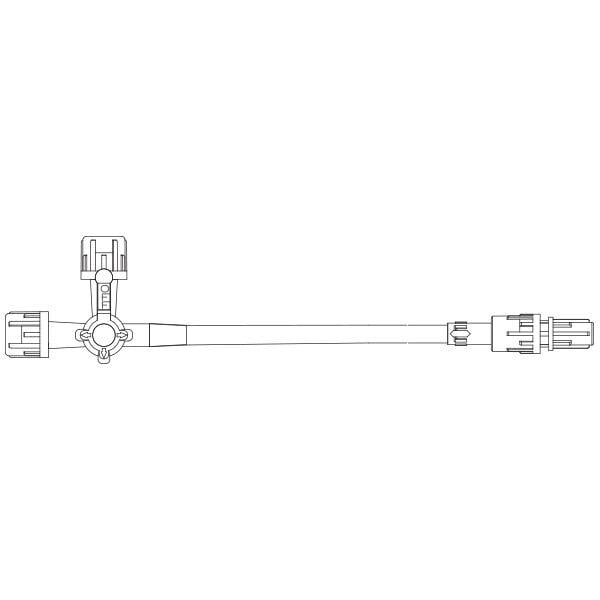 Baxter 4-Way Large Bore Stopcock Extension Set, 22" Male Luer Lock, Sterile, 50/Case
