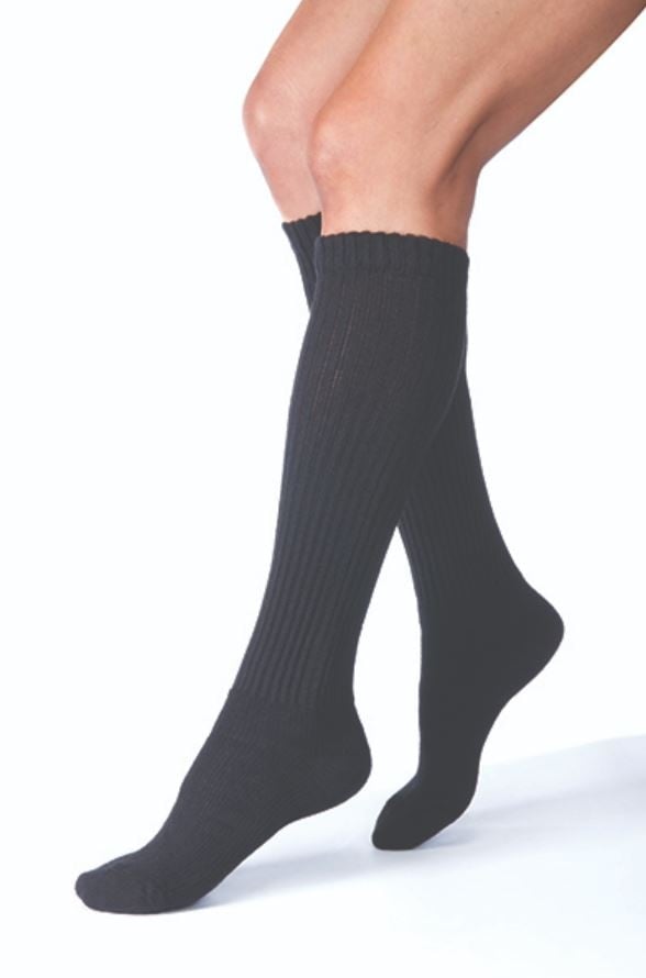 Jobst Sensifoot Compression Diabetic Socks, Knee High, Closed Toe, XS, Unisex, Black