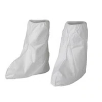 Kleenguard A40 Boot Cover, White, One Size, Elastic Ankle, Disposable, Vinyl Sole, 400/Case