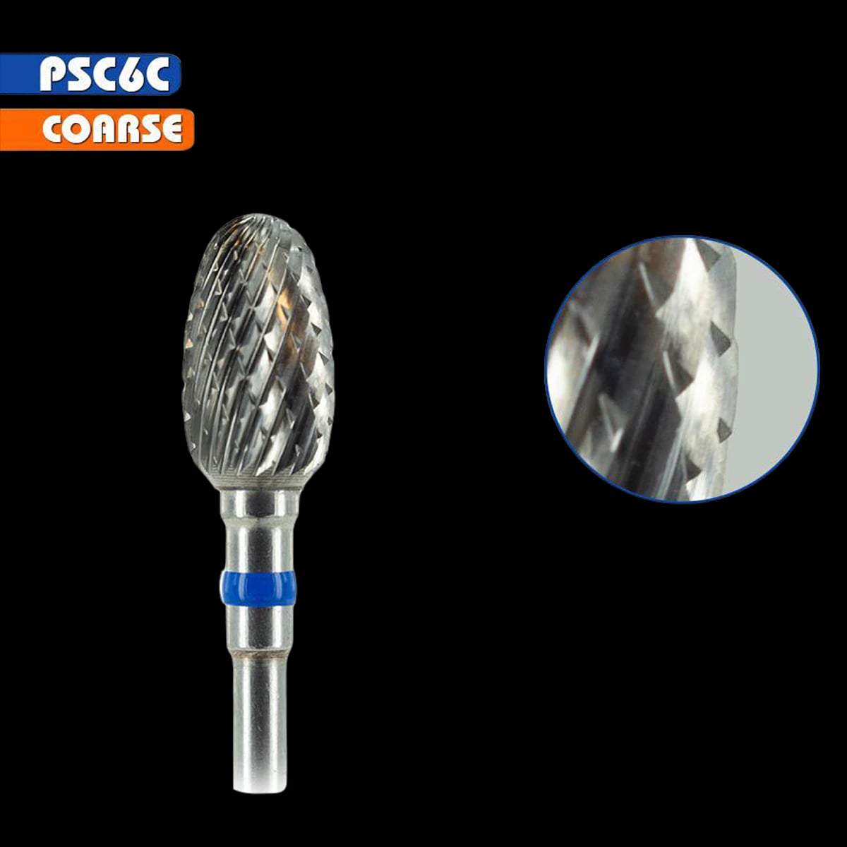 Medicool Coarse Pear Burr, 3/32" Shank, Swiss Carbide, Each