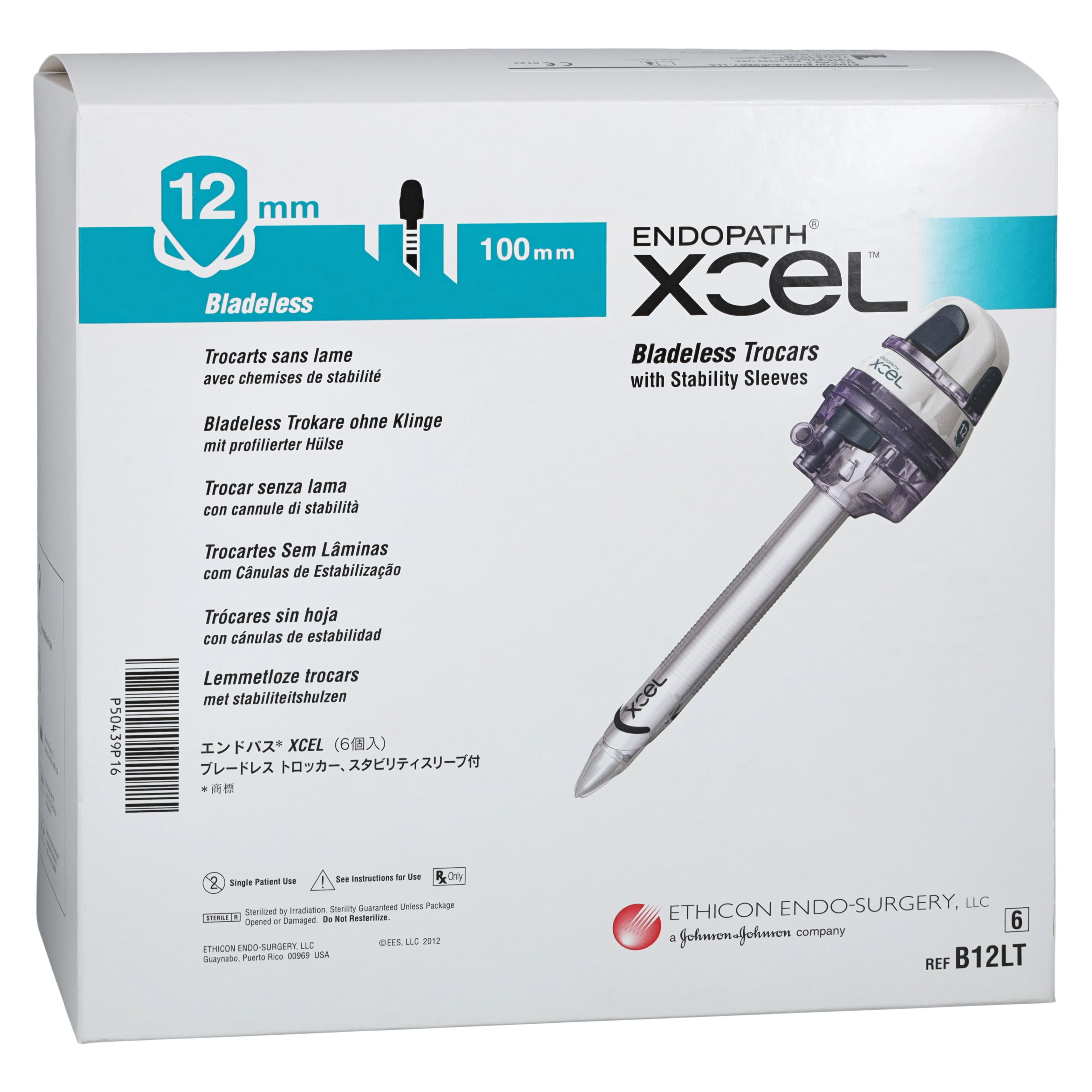 Endopath Xcel Blunt Tip Trocar, 12mm x 100mm, Titanium