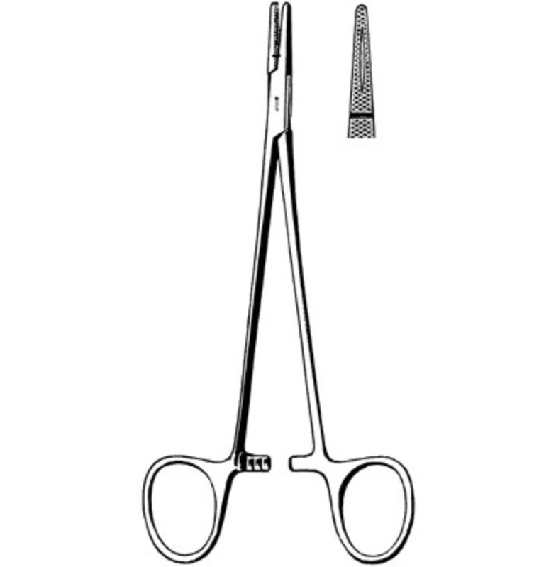 Crile Wood Needle Holder, 9", Stainless Steel, Each, Sklar Instruments
