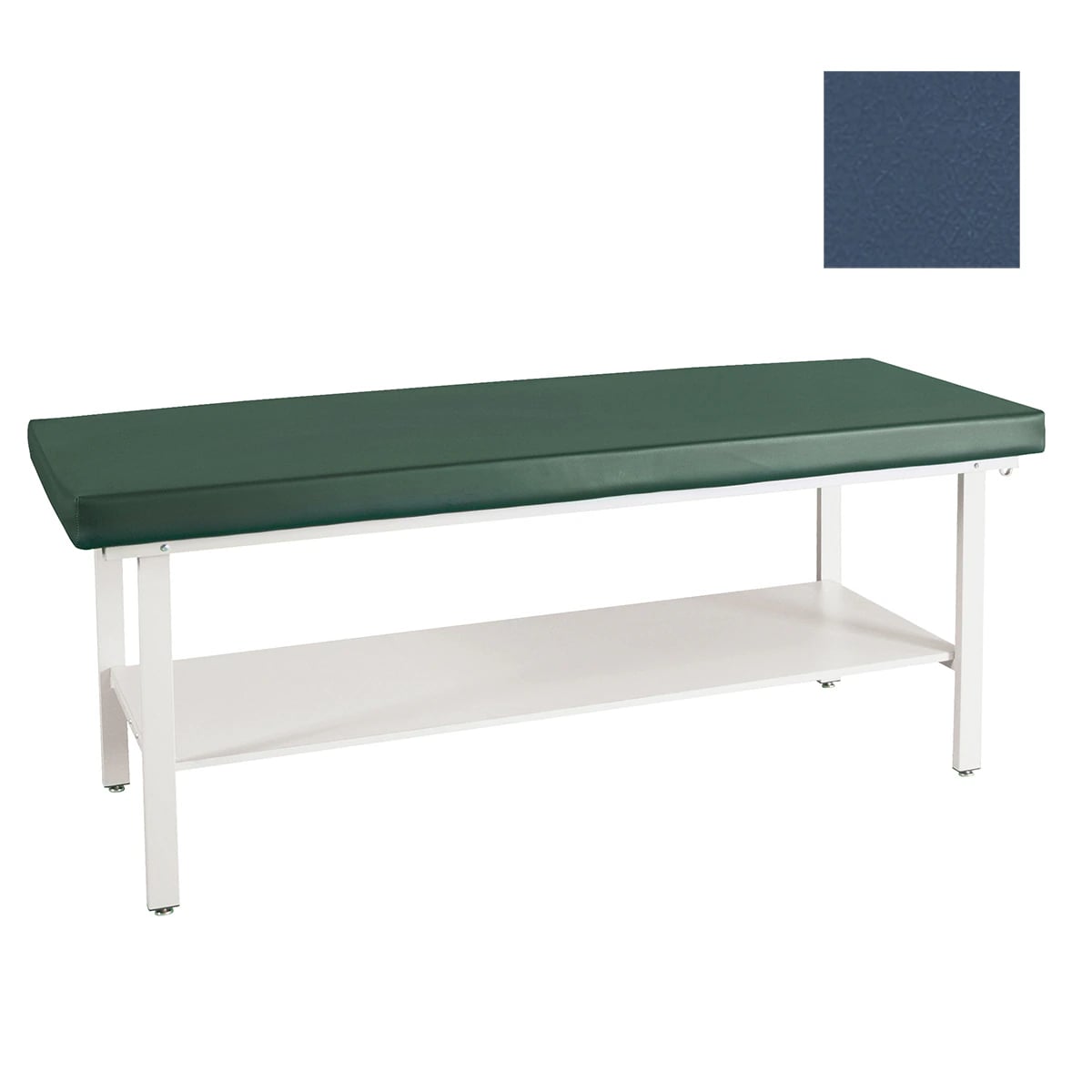 Winco Mfg Exam Table with Shelf, Blueridge Blue, 400 lb Capacity