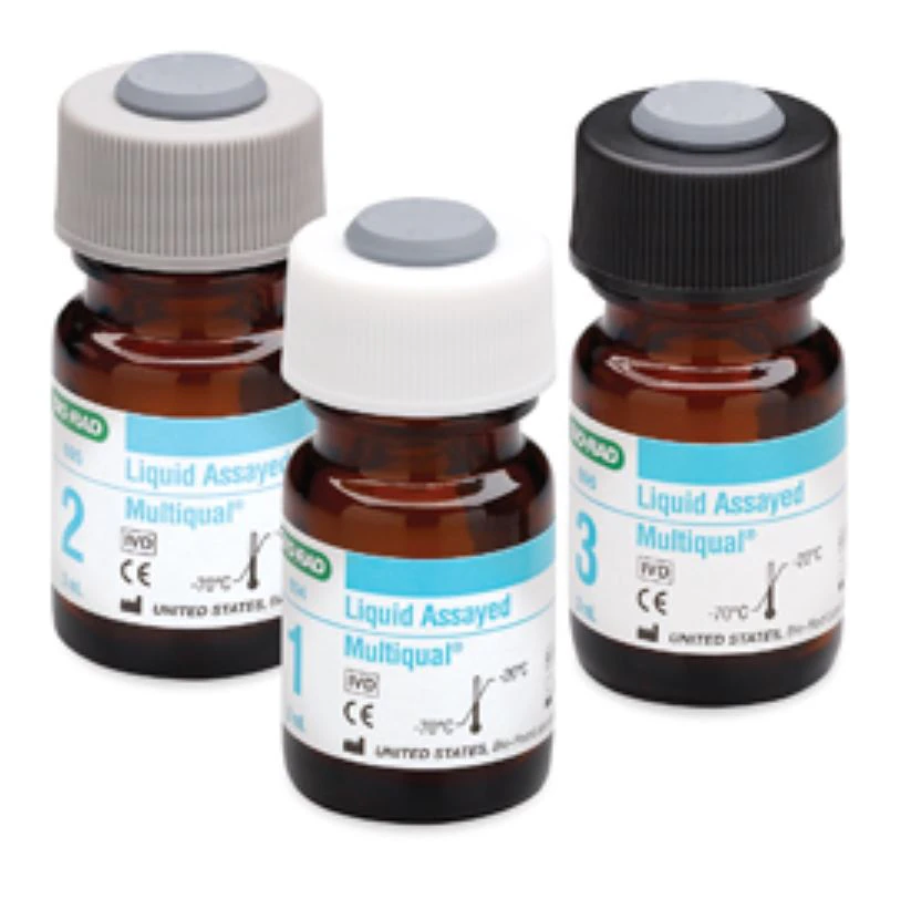 Bio-Rad Multiqual Liquid Trilevel MiniPak Chemistry Multi-Analyte Control, Level 1-3, 3x3ml