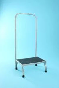 Blickman Kent Step Stool with Handrail, 4-Leg, Each