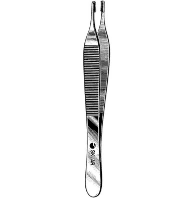 Sklar Adson Brown Tissue Forceps, Straight, 4-3/4", Stainless Steel