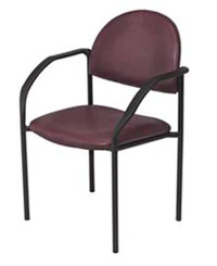 Brewer Side Chair with Arms, Sand, Steel Frame with Backrest