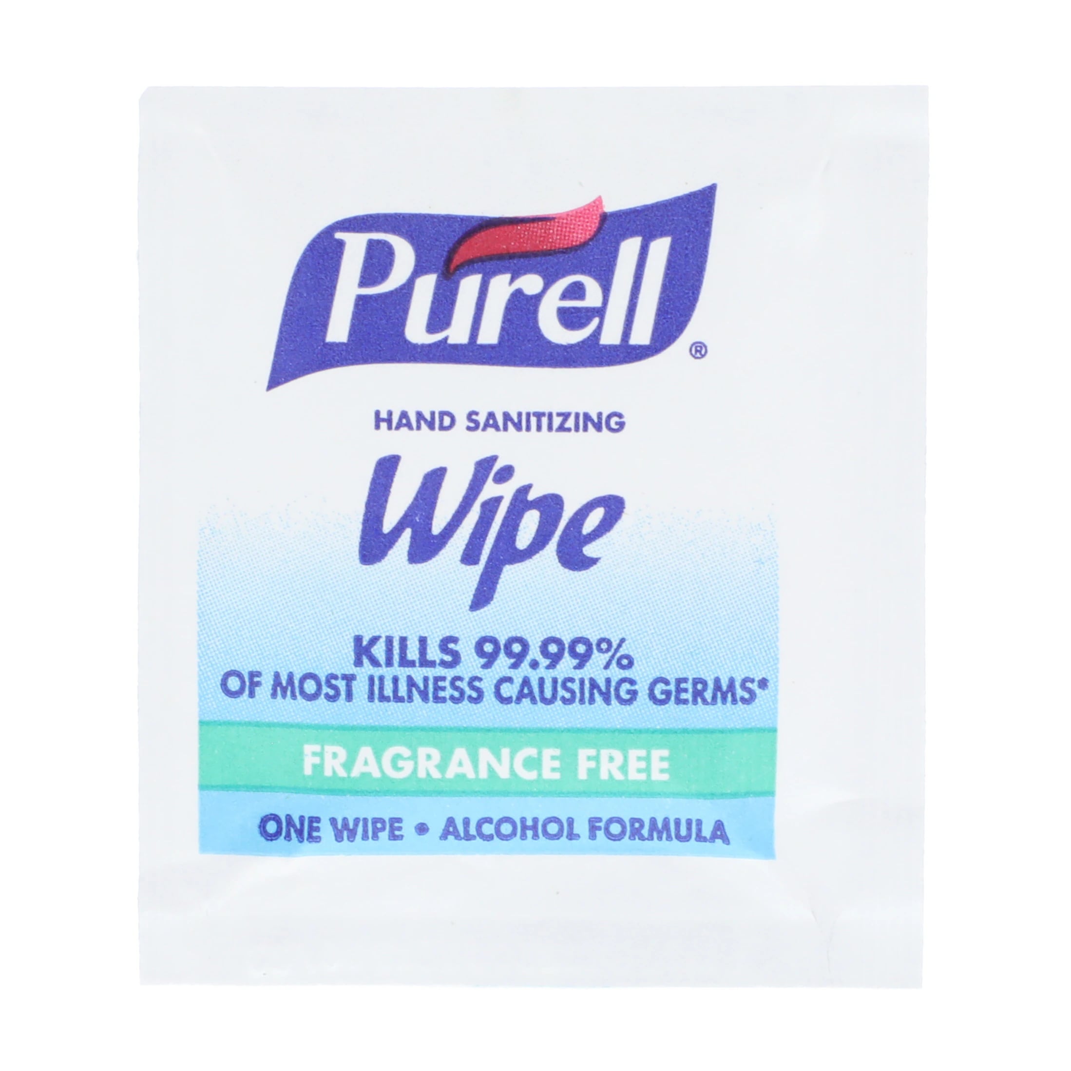 PURELL Individually Wrapped Sanitizing Hand Wipes, Unscented, 62% Ethyl Alcohol, 1000/Case