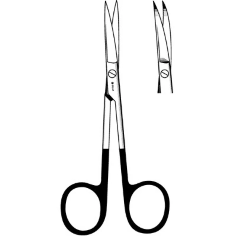 Sklarhone Plastic Surgery Scissors, Curved, 4-3/4", Stainless Steel, Non-Sterile, Reusable, Each