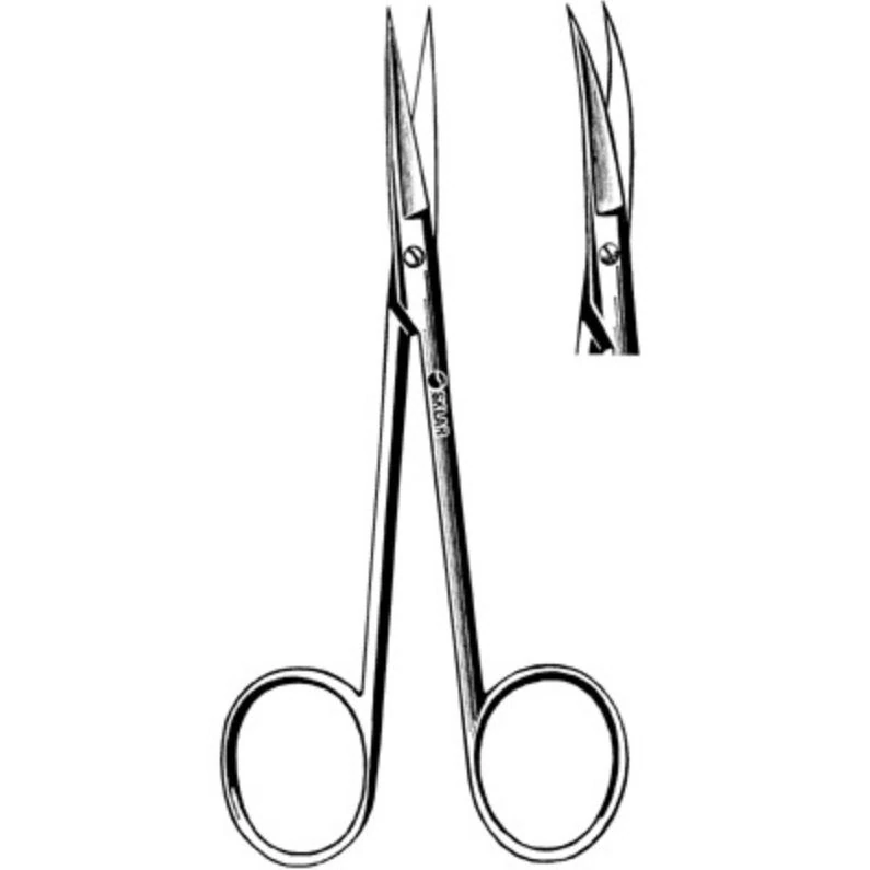 Sklarlite Iris Scissors, Curved, 4-1/2" Stainless Steel, Non-Sterile, Reusable, Each