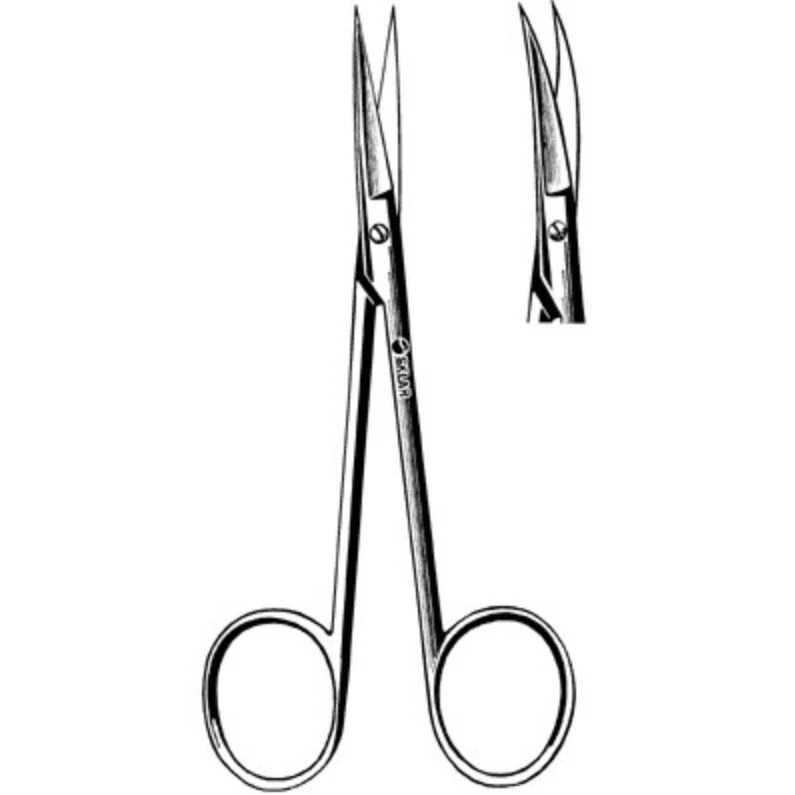 Sklarlite Iris Scissors, Curved, 3-1/2" (9 cm), Stainless Steel, Non-Sterile, Reusable, Each