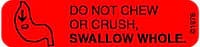 Precision Dynamics Pharm Label: Swallow Whole, Paper, 1000/Box