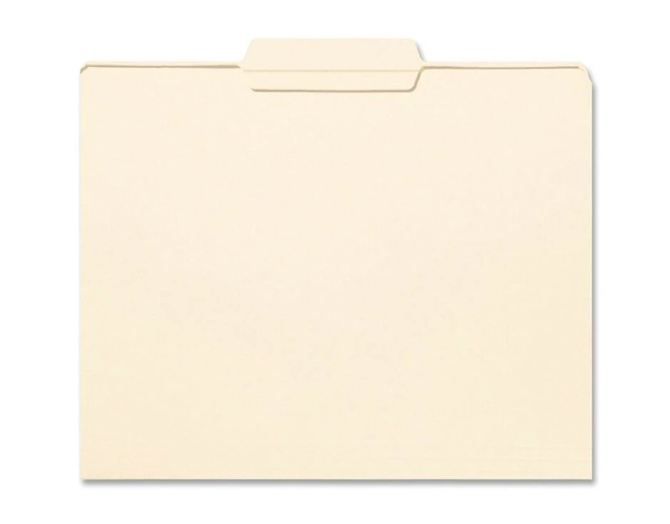 Smead Manila File Folder, Letter Size, 1/3-Cut, Center Tab, 100/Box