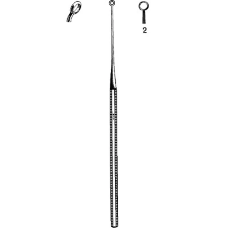 Sklar Buck Ear Curette #2, Stainless Steel, Non-Sterile, Reusable, Each