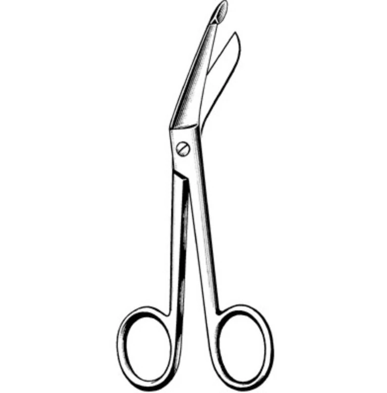 Sklar Surgi-OR Lister Bandage Scissors, Angled, 7-1/4" Stainless Steel, Non-Sterile, Reusable, Each