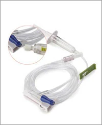 ICU Medical Bravo Primary IV Administration Set, Needleless, 3 Injection Sites, 10 Drops/mL, 110" Tubing, 50/Case
