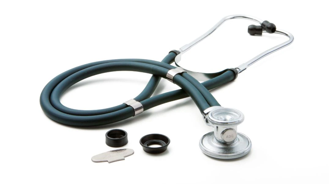 ADC Adscope 641 Sprague Rappaport Stethoscope, Adult/Pediatric, Teal, Double Lumen Tubing