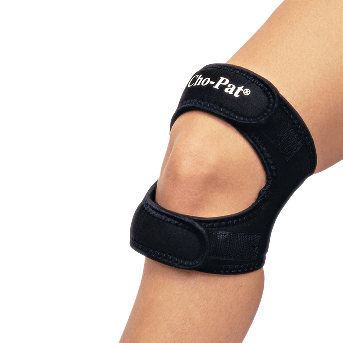 Cho-Pat Dual-Action Knee Strap, Size Small (10-14"), Black