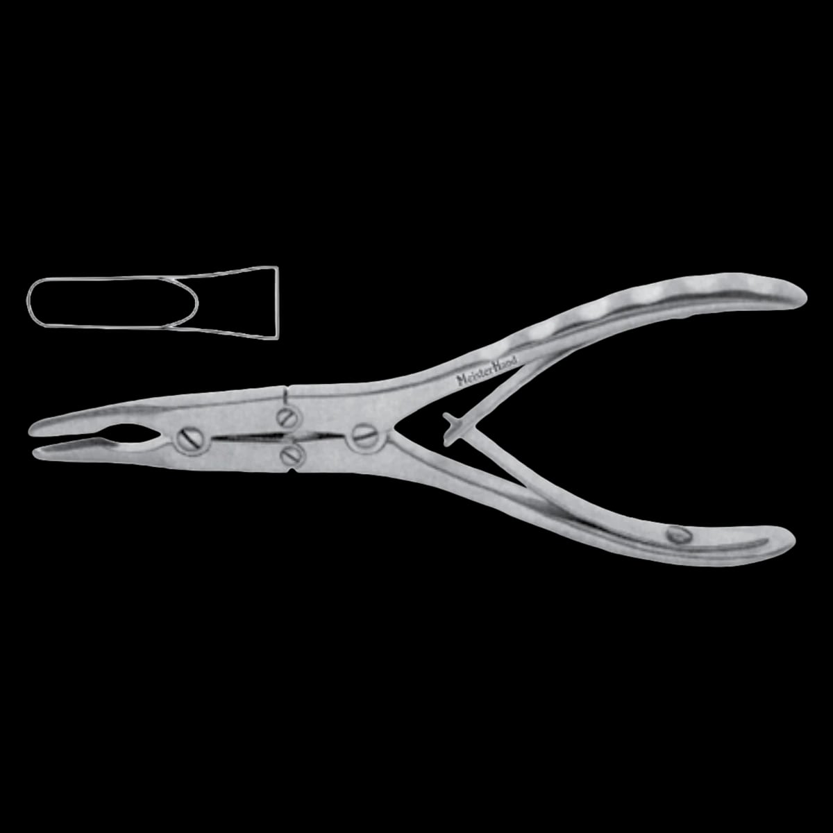 Meister-Hand Ruskin Rongeur, Straight, 7-1/4", Stainless Steel, Autoclavable
