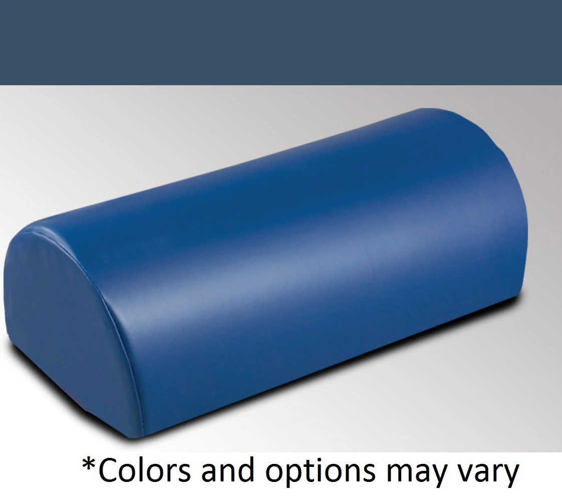 Clinton Industries Half-Round Positioning Pillow, Vinyl Cover, 18" x 8" x 6"