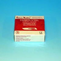 Propper Stainless Steel Sterile Surgical Blade #11, Disposable, 150/Box