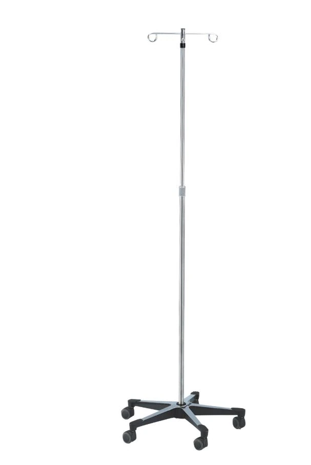 Blickman Industries IV Stand, 5-Leg Base, 4 Hooks