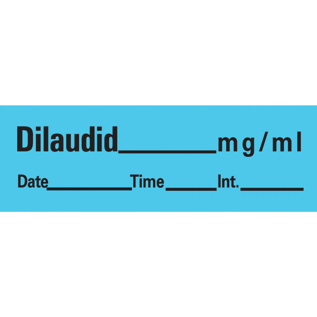 Dilaudid Tape Blue Anesthesia Label, 1/2" x 500", 333/Roll
