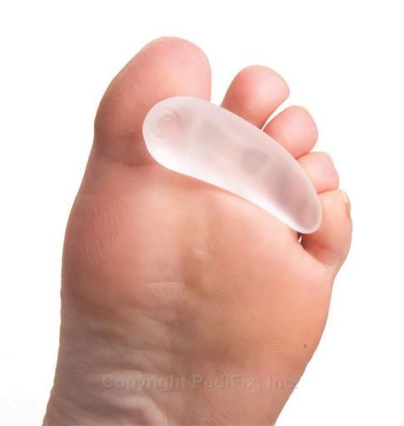 Pedifix M-Gel Toe Crest Pad, Left, Small (Women's 4-7), Visco-Gel with Mineral Oil