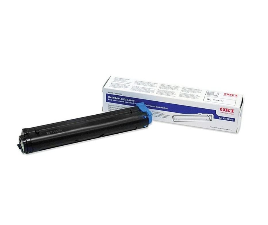 OKI 43502301 Black Toner Cartridge, Type 9, Each