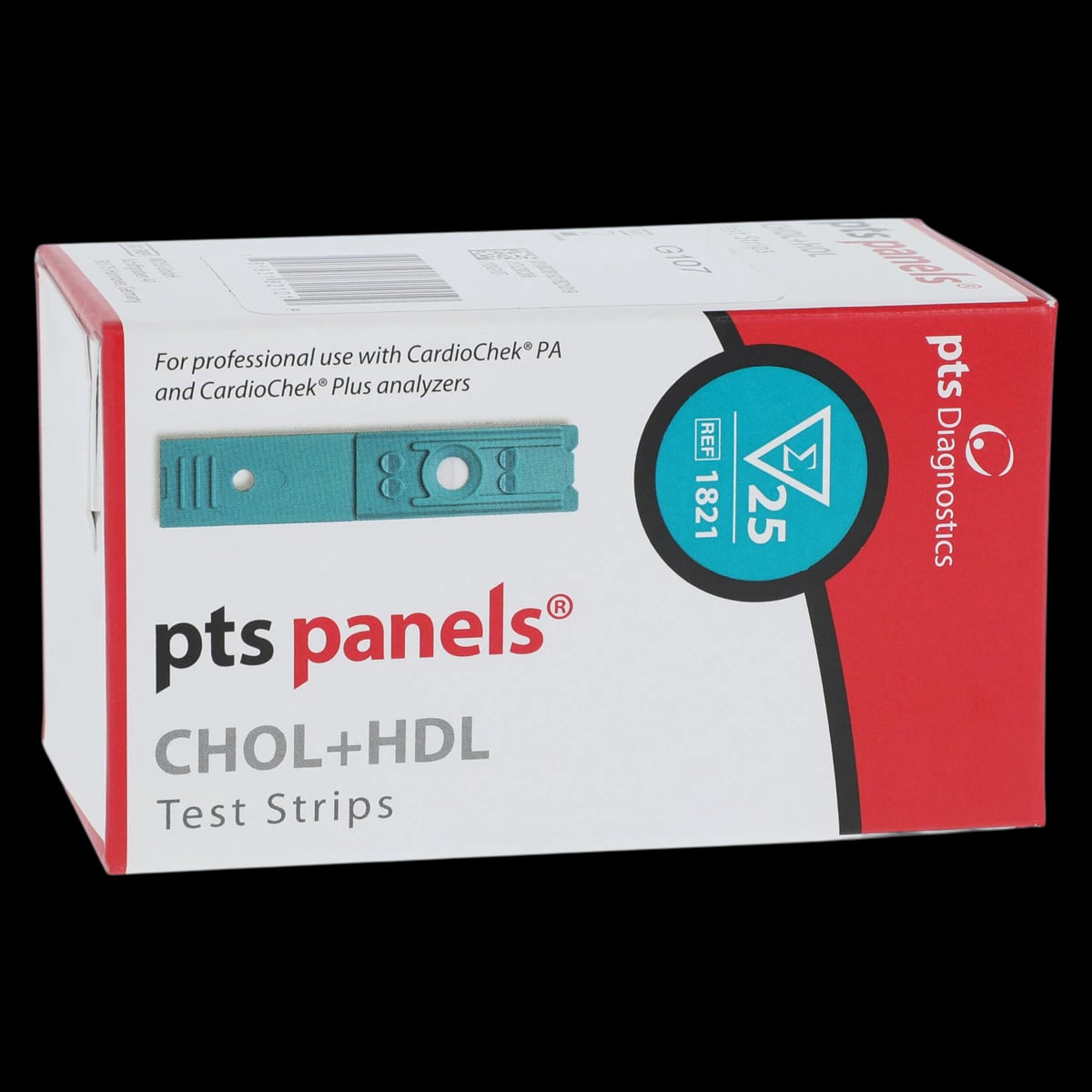PTS Panels Cholesterol + HDL Test Strips, 25 per Vial