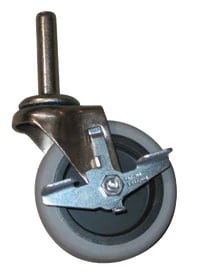Pedigo Products Stem Casters with Brake, 3"