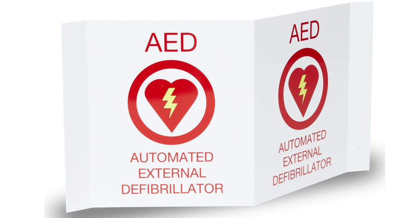 Zoll Medical 3D Wall Sign for AED Plus, Red/White, 6x7"
