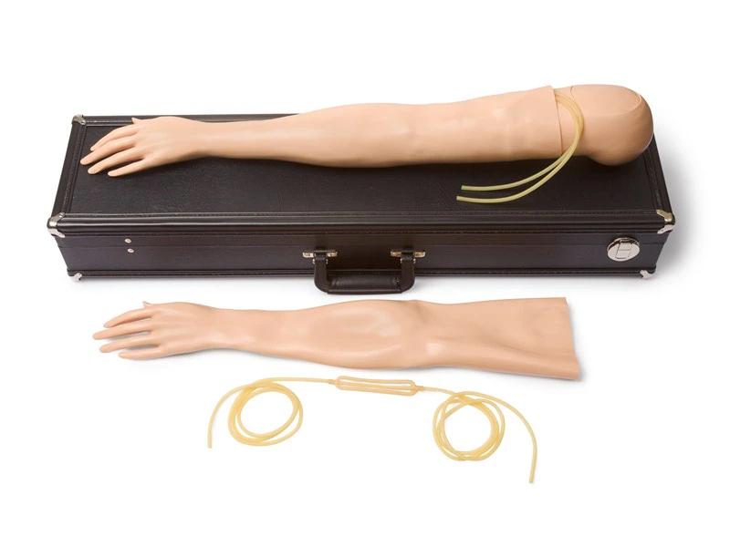 Laerdal Multi-Venous IV Training Arm Kit, Light Skin, Female Adult, Portable with Replacement Skin, Multi-Vein System, Simulated Blood, Blood Bag, Syringes, Lubricant Kit