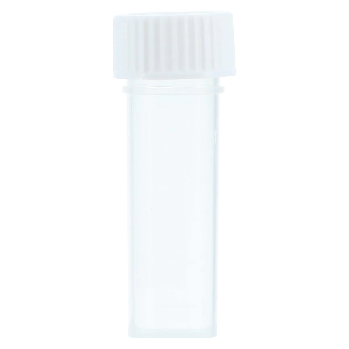 Globe Scientific Polypropylene Transport Tube, 5 mL, Molded Graduations, Conical Bottom, Self-Standing, Non-Sterile, with Screw Cap, 1000/Case