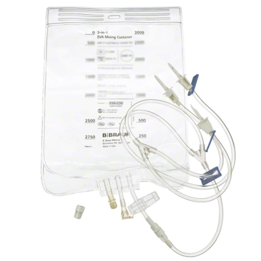 B. Braun TBP 2L EVA Mixing Bag with 3-Way Transfer Set, Disposable, 40/Case