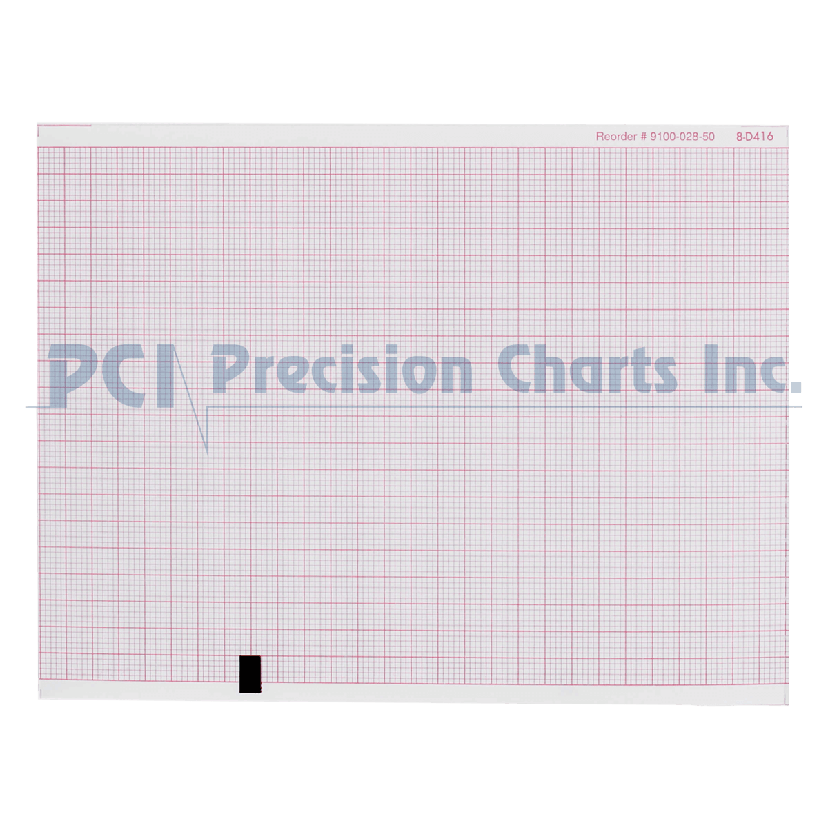 Precision Charts EKG Recording Paper for Mortara ELI 150 Recorder, 24 Packs/Case